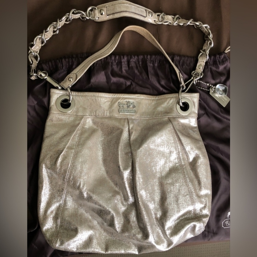 Coach Metallic Shoulder Bag - Picture 2 of 10